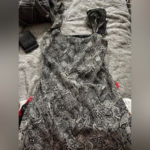 Black and White Paisley Dress